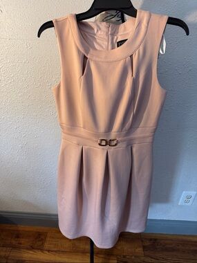 Enfocus Studio Blush Pink Sleeveless Belted Mini Dress